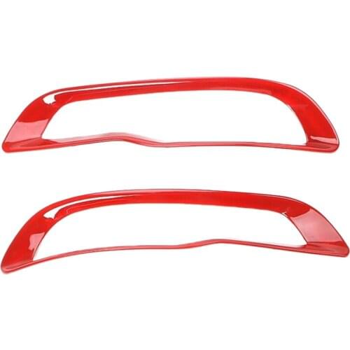 Car Red Rear Fog Lamp Frame Rear Fog Lamp Cover Exterior Decoration Modified Accessories for Jeep Cherokee 2014-2018