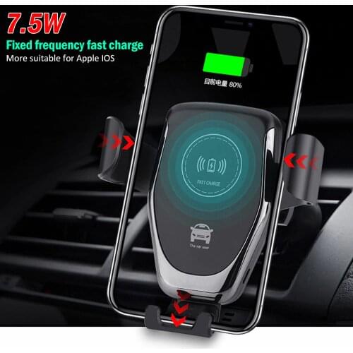10W Car Holder Stand Fast Charging Air Vent Gravity Mount Wireless Charger Smart Wireless Fast Charging for Phone