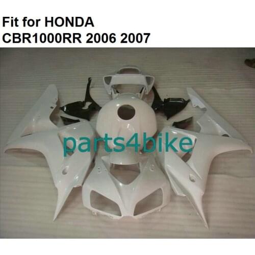 White Fit for Honda fairings CBR 1000RR 2006 2007 fairing kit CBR1000RR 06 07 +7 gifts SZ63