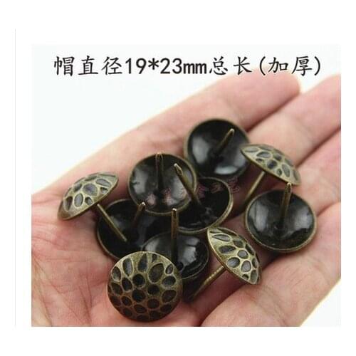 Bronze Upholstery Nails Jewelry Gift Case Box Door Sofa Furniture Decorative Tack Stud Pushpin Hardware 19mm*23mm