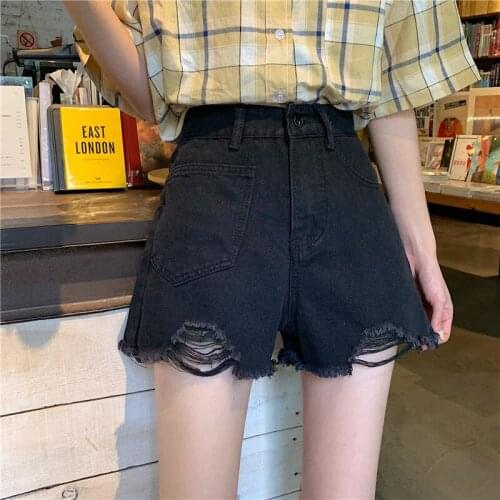Denim Shorts High Waist Summer Loose Harajuku Plus Size Casual Korean Jeans Cotton Oversize Streetwear Vintage Women Clothing