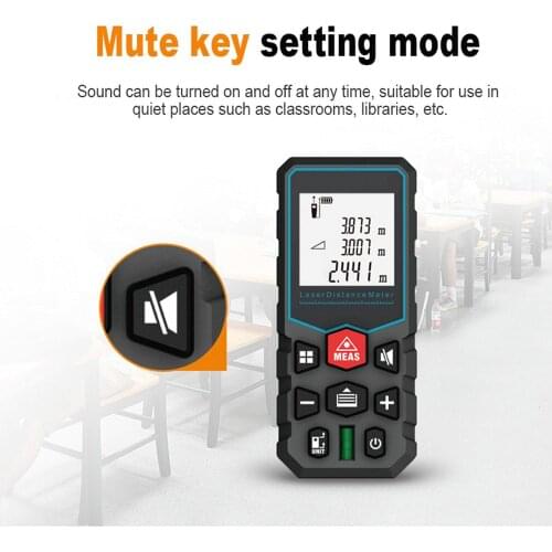 New model laser distance meter 40M 60M 80M 100M rangefinder laser tape range finder build measure device ruler test tool