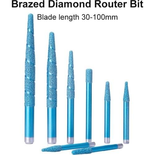 Cnc Cutting Bits For Stone Carving Tools Milling Cutter Cnc Router Shaper Diamond Drilling Brazing Knife