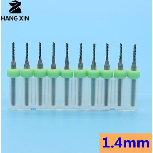 Hot sale 1.4mm 1.5mm 10pcs PCB milling cutter fish tail milling cutter milling cutter tungsten carbide mini end mill engraving