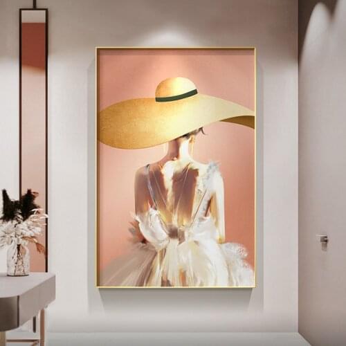 Modern Art Canvas Painting Abstract Fashion Woman Posters and Prints Scandinavian Wall Art Pictures For Living Room Decoration