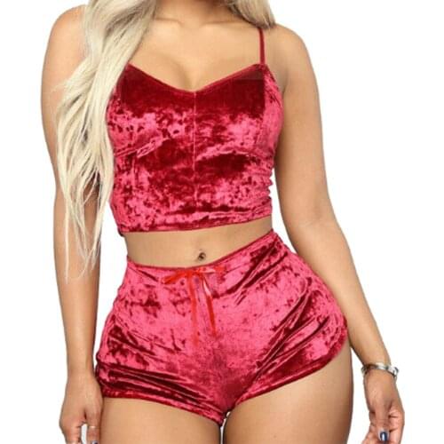 Two Pieces Lingerie set Bra Shorts Set Sexy Underwear Sets Ladies Crop Tops And Short Sexy Sleepwear Nightwear Exotic Set