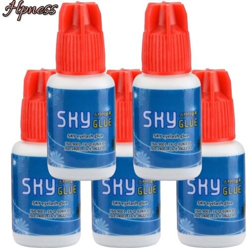 Korea SKY Glue For Eyelash Extension 1-2s Dry Non-irritating Last For 6-7 Weeks Red Cover Customize StickersWith Your LOGO