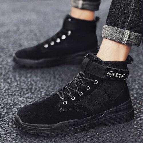 Causal Shoes For Men Mens High Shoes Winter Casual Man Fashion Sneakers Mens Boots Shoe Top For Men Sport Leather Sneaker