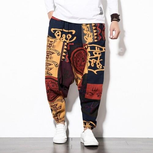 ZOGAA 2021 New Mens Trousers Fashion Loose Hip-Hop Style Printed Cotton Sports Pants Personality Trend Loose Streetwear S-5XL