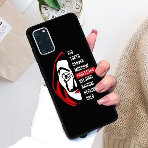 For Samsung Galaxy La casa de papel Soft TPU Black Border Samsung Galaxy Case