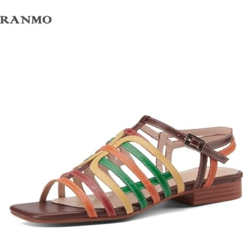 Top Quality Women Sandals Retro 2021 Summer Newest Thick Heels Pumps Vintage Office Lady Dancing Party Shoes Woman Sandals