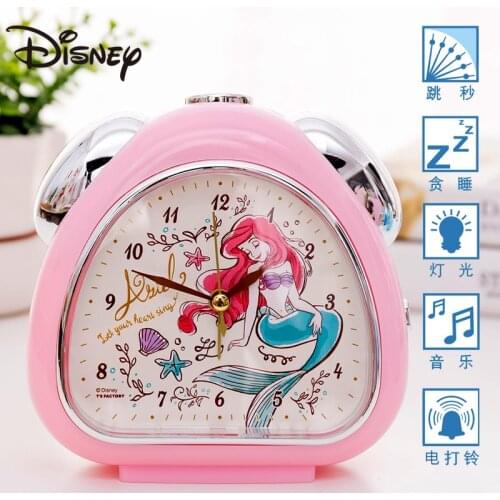 Disney cartoon princess creative glow-in-the-dark students bedroom cartoon cute snooze children music alarm clock