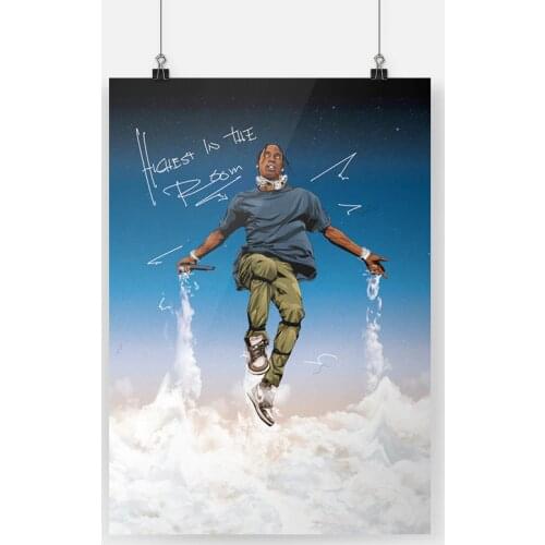 Travis Scott Poster Framed Canvas poster Wall Art Decor Living Room Study Home Decoration Prints wooden Wooden frame Painting