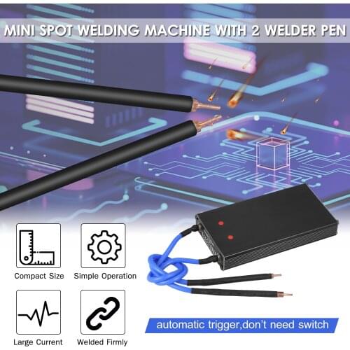 Portable Pulse Spot Welder Rechargeable Mini Spot Welding Machine 2 Welder Pen Household DIY 18650/21700/32650 Lithium Battery