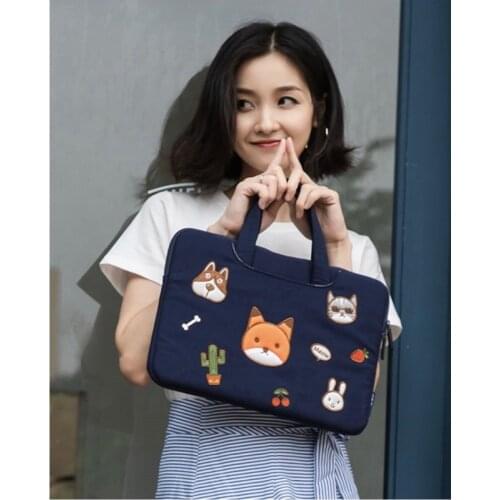 2021 Lovely Laptop Dustproof 13,14,15,6 Inch Creative Shoulder Computer Laptop Handbag Bag Business Briefcase Woman Man