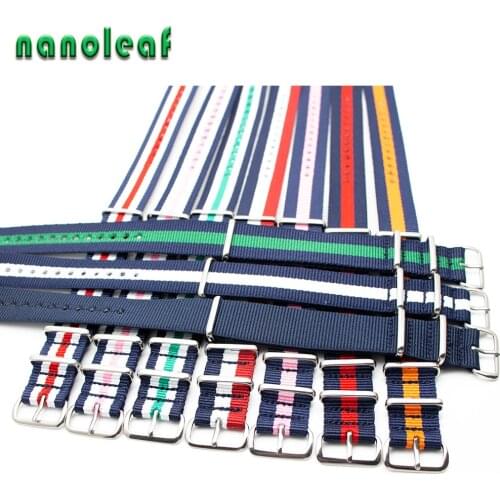 Military Watch Strap For NATO Watch Band Silver Buckle 18mm 20mm 22mm 24mm Bracelet Replacement Band Watch Accessories