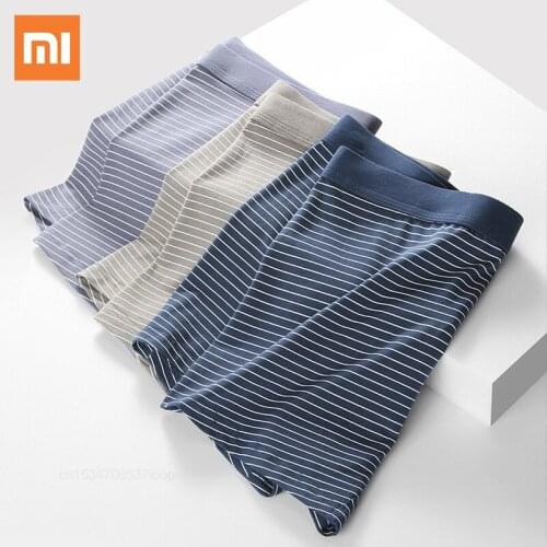 3pcs Xiaomi Mijia Mens Panties Male Underpants Man Pack Shorts Boxers Underwear Modal Underwear Sexy Cotton Breathable Panties
