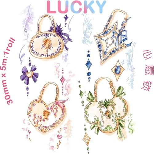 Fairy Wishing Lock Washi Tapes Bullet Journal Masking Tape Adhesive Tape DIY Scrapbooking Washi Sticker