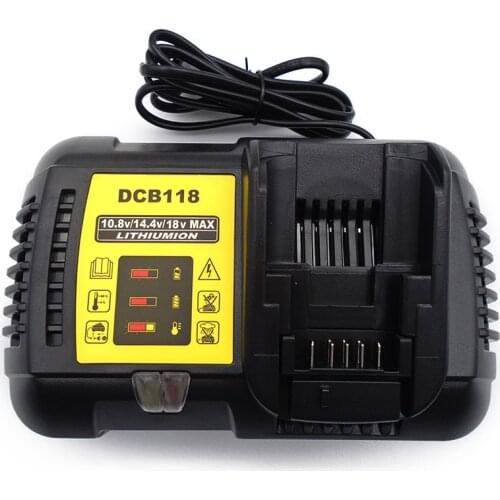 Newest Li-ion Battery Charger for Dewalt 10.8V 12V 14.4V 18V 20V DCB118 DCB105 DCB101 DCD780 Battery EU Plug free shipping