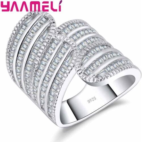 Women&Men AAA+ Cubic Zirconia Engagement Jewelry 925 Sterling Silver Classic Finger Rings Band Wedding