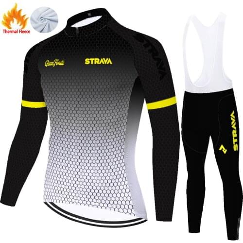 Strava Winter Thermal Fleece Ropa Bicicleta Hombre Maillot Cyclisme Homme Equipamento Ciclismo Cycling Equipment Cycling Jersey