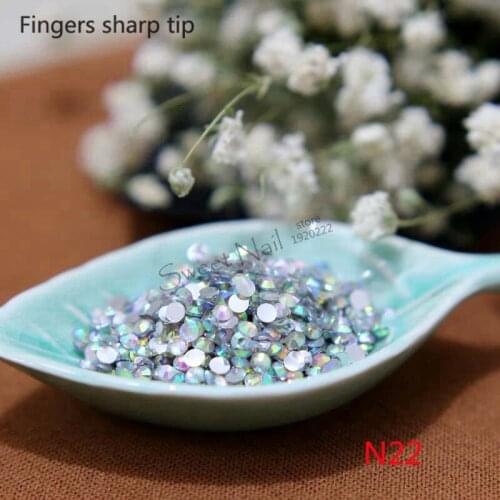 1000 pcs SS6 Multi-Color 14 Facets Resin Round Rhinestone Sparkling Rhinestones Nail Art Decoration DIY N22