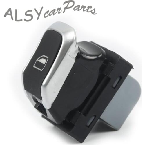 1x Black Window Control Switch Button 12V For Audi A1 2001-2014 Q3 2012-2018 4G0 959 855 5PR 4G09598555PR 4G0959855 4G0 959 855