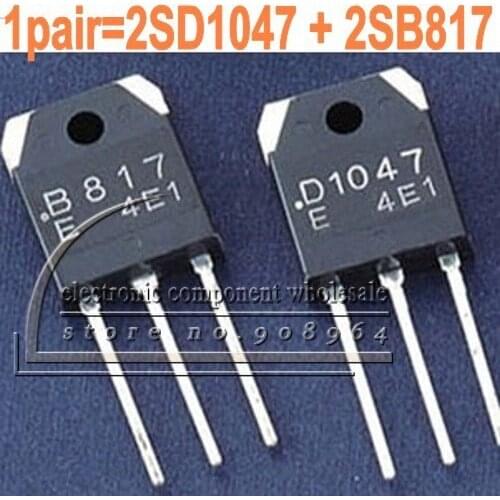 20pair/lot 2SD1047 & 2SB817 (D1047 & B817) Planar Silicon Transistors freeshipping