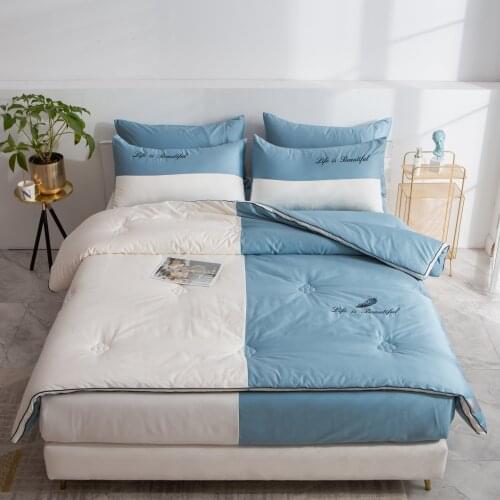 2020 Soybean fiber Duvets Quilt Thickening Winter Comforters 100% Cotton Cover King Queen Twin Size