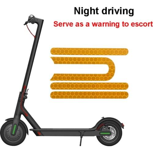 4Pcs/set Electric Scooter Reflective Stickers For M365 Reflective Sticker For Safety Night Riding Cycling Scooter Parts