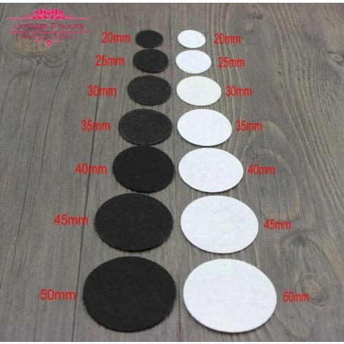 500pcs Assorted Round Felt Fabric Patches 20-50mm U PICK White Black Felt Fabric Circle DIY Craft Felt Pad Flower Accessory
