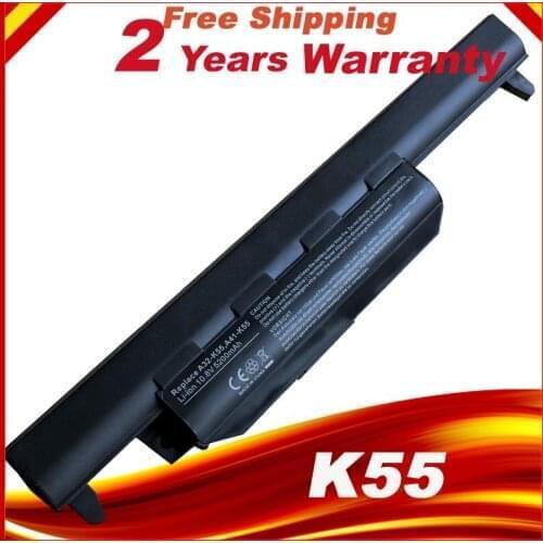 HSW Laptop Battery A32-K55 A33-K55 A41-K55 For Asus A45 A55 A75 K45 K55 K75 R400 R500 R700 U57 X45 X55 X75 SeriesfAST Shipping
