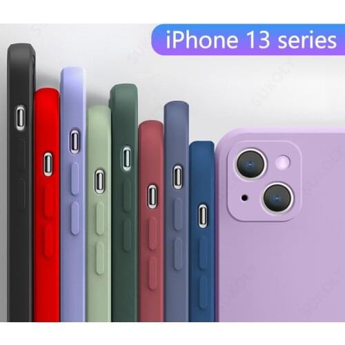 Anti-fall Solid Color Phone Case For iPhone 11 Pro Max Full Camera Protector Liquid Silicone Case Cover For iPhone 11 Pro 11