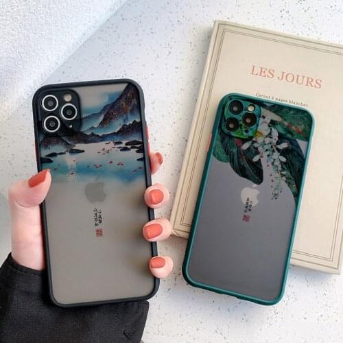 Phone Case For iPhone 8 6S 7 Plus 11 12 Pro Max Mini XR X XS MAX SE 2020 Chinese Style Ancient poems Hard Shockproof Back Cover