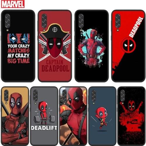 Deadpool Marvel Cool For Samsung Galaxy A90 A80 A70S A60 A50S A40S A30S A20E A10S A2 Core 5G Black Soft Phone Case