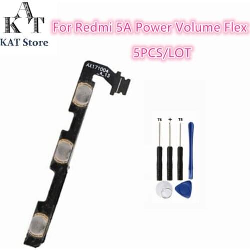 KAT 5PCS/LOT Power Volume Flex Cable For Redmi 5A Side Key Button Flex Cable Best After-sales service