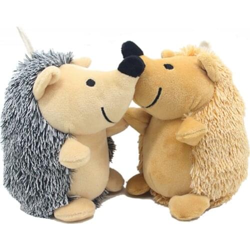 Dog Toys Lovely Pet Puppy Chew Plush Bite Toy Cartoon Animals Squirrel Cotton Rope OX Shape Hedgehog Shaped Squeak Pet Toys