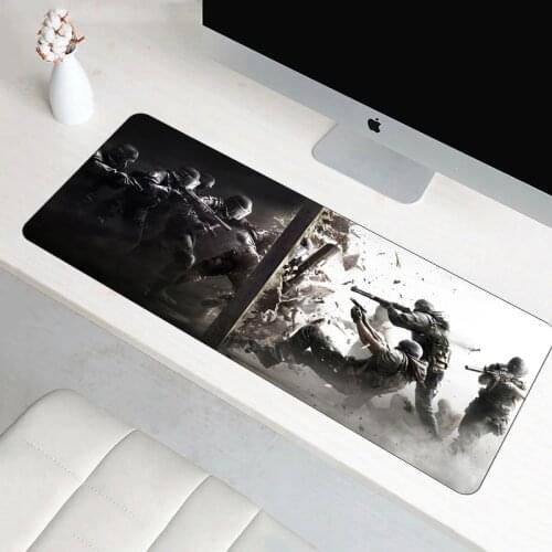 SIANCS 70*30cm Rainbow Six Siege Silon Gaming Mouse pad XL Large padmouse gamer Professional Anti-slip mouse mat lock edge