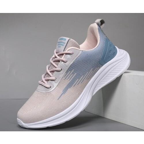 Womens Casual Shoes Woman Mesh Sneakers Women 2021 New Autumn Knitted Flat Ladies Shoes Slip On Female Footwear Plus Size 39-44