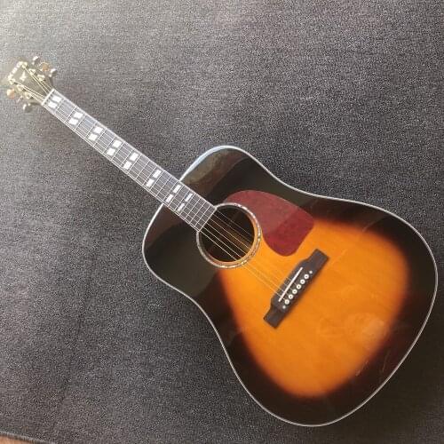 KSG 41" handmade G45 acoustic guitar vintage sunburst acoustic electric guitar free shipping acoustic two diamond inlays