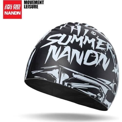 NANDN swimming cap men and women long hair can be comfortable waterproof adult swimming cap