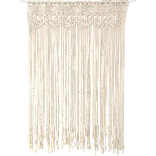 130x180cm Door Tassel Curtain Wall Hanging Macrame Handwoven Bohemian Curtains Tapestry For Wedding Living Room Decoration