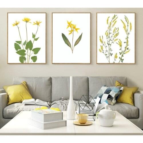 Wall Posters Nordic Flower Painting for Interior Frameless Art Prints for Bedroom Picture for Loft Home Design Room Decor
