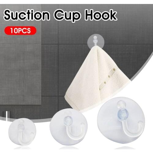 3CM Wall Glass Hooks Hangers Suction Cups Sucker Robe Hook Transparent Home Hotel Bathroom Kitchen Supplies Storage Tools