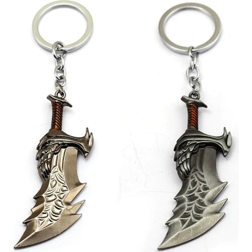 New Game God Of War 4 Kratos Weapon Keychain Blades of Chaos Key Chain Ring Metal For Men Car Fans Toy llavero Chaveiro Jewelry