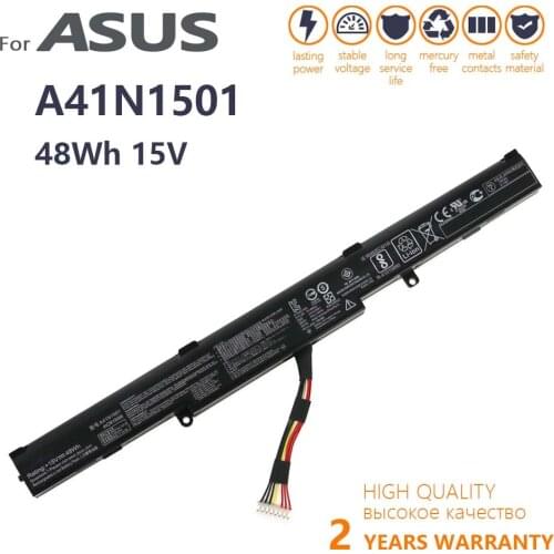 Genuine A41N1501 Battery for ASUS GL752JW GL752 GL752VL GL752VW N552 N552V N552VW N752 N752V N752VW N752VX A41LK9H Korea Cell