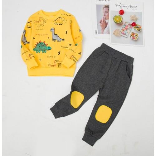 2021 Autumn Winter Baby Boys Clothes Tracksuit Casual Long Sleeve Children Clothing Sweater+Pant 2Pcs Suit Kids Set 1-6 Year Old