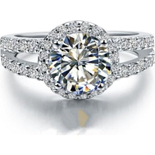 Test Positive! Brilliant Brand test positive Moissanite Engagement Jewelry Lab Grown Ring 925 Women 1CT Sterling Silver Ring