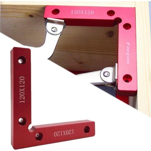 4.7" x 4.7" Right Angle Clamps 90 Degree Positioning Squares Woodworking Carpenter Tool 120x120mm L Block Square Aluminium Alloy