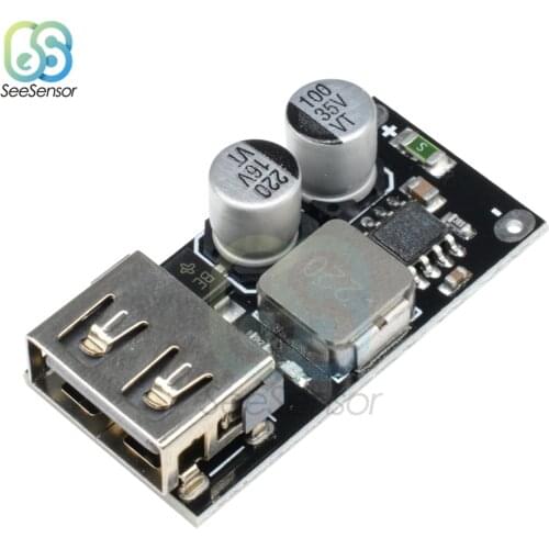 QC3.0 QC2.0 DC-DC Buck Converter USB Charging Step Down Module 6-32V 9V 12V 24V to Fast Quick Charger Circuit Board 3V 5V 12V